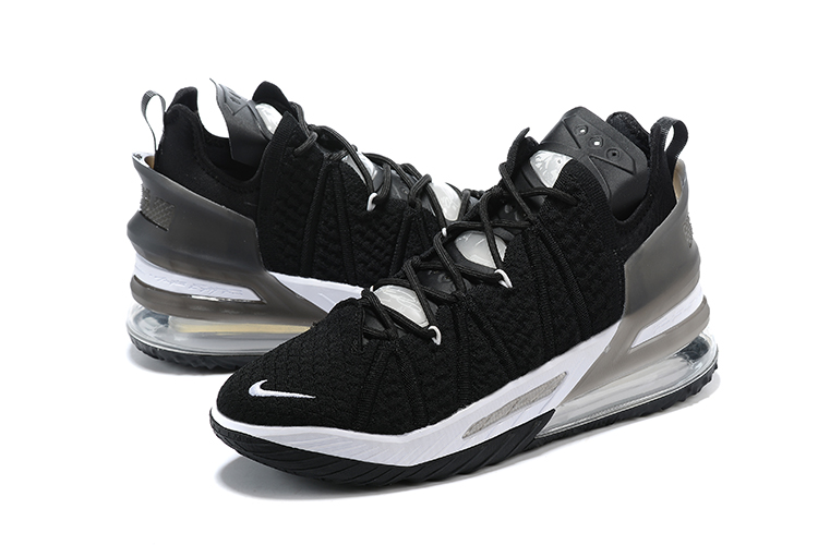 Nike Lebron 18 Black White Grey Shoes